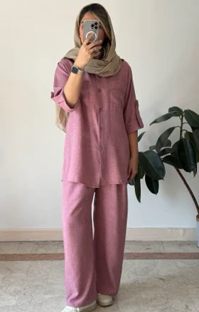 ست مانتو شلوار پنبه