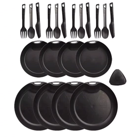 ست ظروف 4 نفره (21 تکه) LIFECAMP (مشکی)