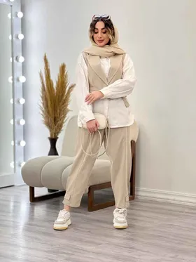 ست سه تکه جلیقه و شلوار