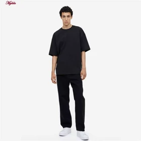 تیشرت مردانه مدل اورسایز پنبه‌ای کپ مربعی