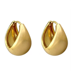 گوشواره زنانه ژوپینگ مدل زروان طرح قطره طلا