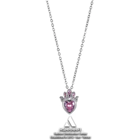 گردنبند راپونزل Pink Heart & Crown Necklace S