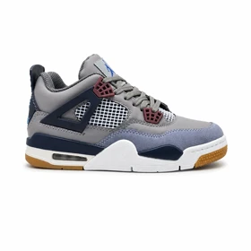 کفش و کتانی مردانه ساق‌دار مدل جردن NIKE AIR JORDAN 4 رنگ طوسی کد 2136