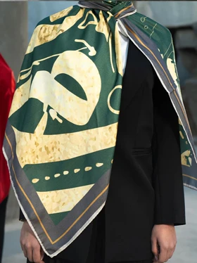 روسری‌ابریشم زرین نگاره