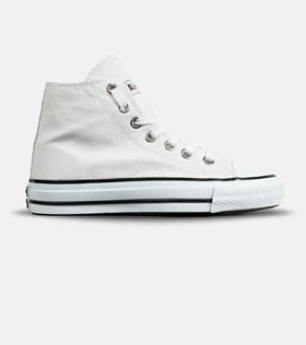 کفش کتانی ساق‌دار مردانه و زنانه سفید کرم All STAR مدل 7093