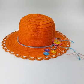 کپ دخترانه حصیری نارنجی