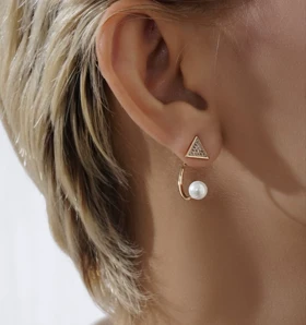 گوشواره دو حالته مرواریدی ژوپینگ