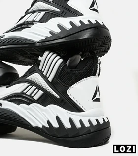 کفش کتانی ساق‌دار سفید مشکی Reebok Shaq Attaq