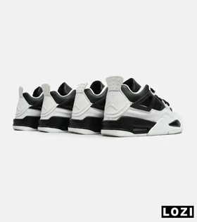 کتانی ساق‌دار مردانه مشکی سفید Nike air jordan 4