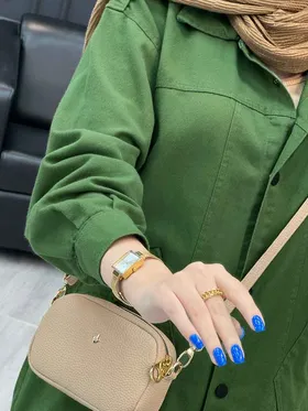 مانتو کتان سرشانه پاگن نیلیا