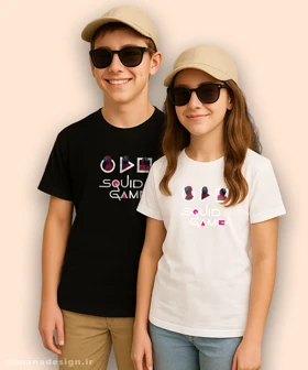 تیشرت بچگانه مدل بازی مرکب Squid Game