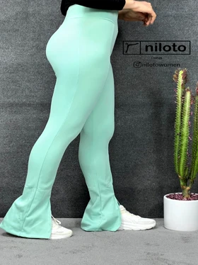 لگ کبریتی جلو چاک‌دار سبز پاستیلی(01522)