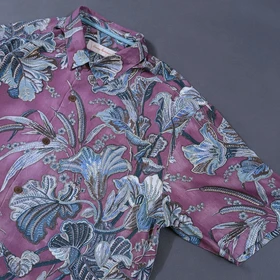 پیراهن وینتیج هاوایی ابریشمی اورجینال برند TOMMY BAHAMA امریکا