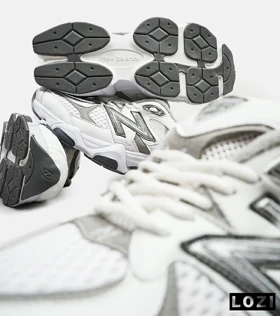 کفش کتانی مردانه و زنانه سفید طوسی NEW BALANCE 9060