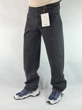 شلوار نیم بگ مردانه ذغالی ساده 78