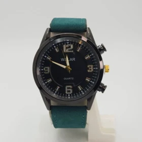 ساعت مچی مردانه والار Walar WG0239 با موتور کوارتز و عقربه‌های شبنما (سبز کله غازی)