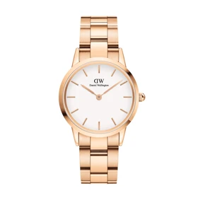 ساعت دنیل ولینگتون زنانه رزگلد صفحه سفید متوسط DW-3453-L