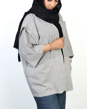 مانتو راه راه زنانه 0504
