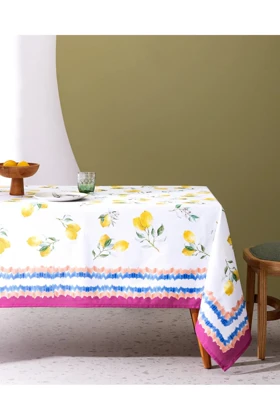 رومیزی Madame Coco مدل Limoges پنبه و پلی‌استر - زرد