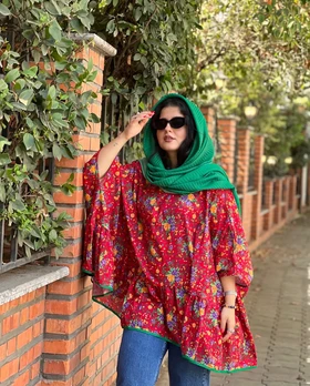 مانتو پیراهنی اناری