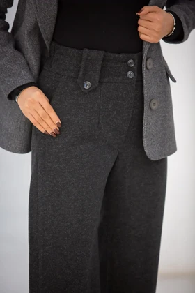 شلوار بگ دو دکمه (مشکی)