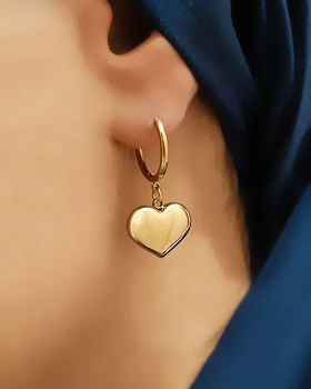 گوشواره قلبی استیل