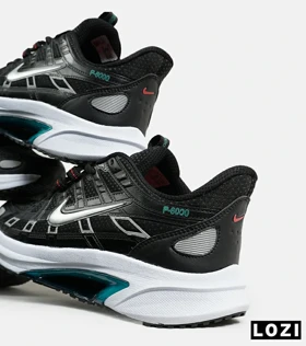 کفش کتانی مردانه و زنانه مشکی نقره ای نایک NIKE P-6000
