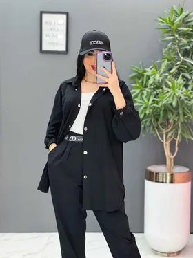 ست مانتو شلوار لینن کمربند Dior