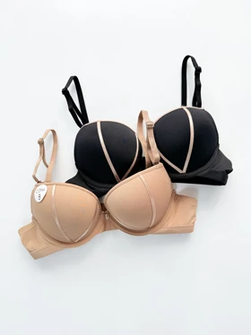 سوتین تک اسفنجی فنر دار نوار دوزی