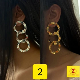 گوشواره فانتزی زنانه بلند دفرمه