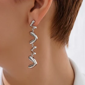 گوشواره قلبی آویز زنانه