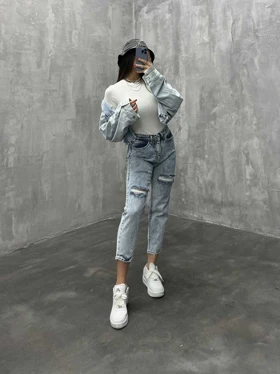 شلوار جین 2 زاپ