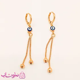 گوشواره زنانه آویز zj طرح چشم نظر