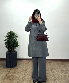 مانتو بلند پشمی پروانه(ایراد دار)