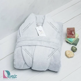 حوله تن پوش بلو طرح ماکرو رنگ نقرابی