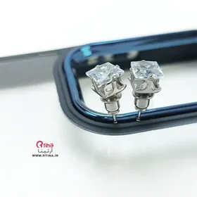 گوشواره میخی نگینی کریستال جفتی (دخترانه و پسرانه)