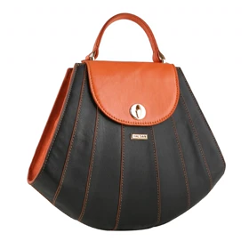 کیف دوشی و دستی زنانه چرم یلسان مدل آتریسا کد 074-BS (نارنجی)