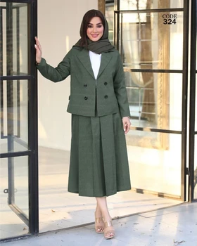 ست سه تیکه زنانه کت دامن شومیز کد 324