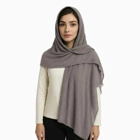 شال پلیسه طرح سنگ شور زنانه - 39251307