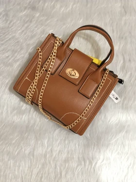 کیف دوشی دسته دار زنانه اورجینال استرادیواریوس stradivarius (عسلی)