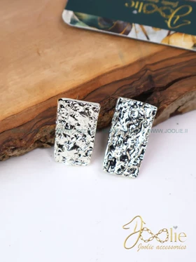 گوشواره زنانه طرح طلا مدل پلیت E1202 (سیلور)