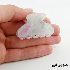 کلیپس دخترانه مدل بند انگشتی طرح صخره ای آبرنگی (صورتی آبی)