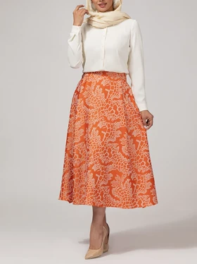 دامن زنانه فون پیلی دار ژاکارد مجلسی 20105