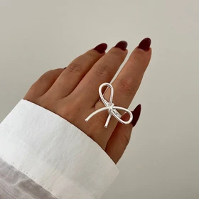 انگشتر زنانه پاپیون مینیمال کد 840