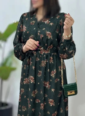 پیراهن بلند حریر آستردار آوا 1