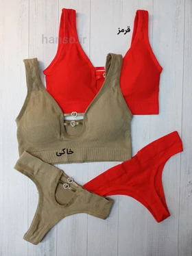 ست نیم‌تنه شورت کاپ‌دار کبریتی کد 4306 (12 رنگ)
