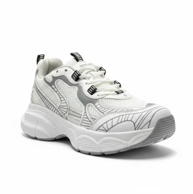 کفش کتانی مدل بوگاتو سفید نقره ای کد 295004