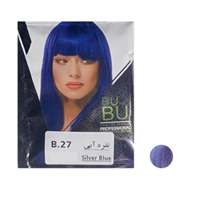 شامپو رنگ مو بیوتی B.U مدل B27 نقره آبی