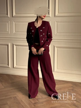 کت شلوار نگین دوزی خورشیدی