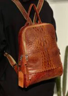 کوله چرم طبیعی داریا عسلی